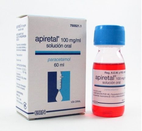 Apiretal con paracetamol medicamento