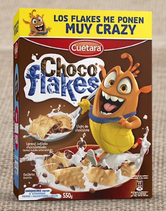 CEREALES CHOCO FLAKES DUO CUETARA 120 GR.