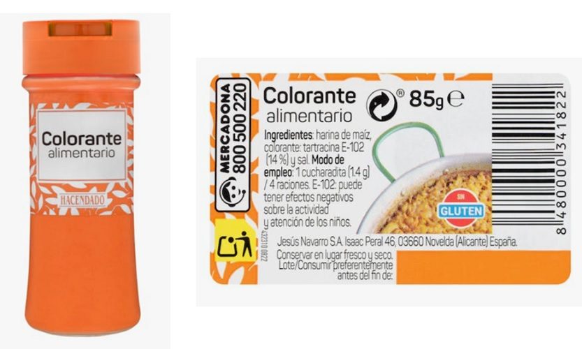 Colorante alimentario Hacendado