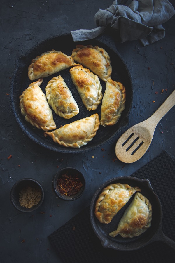 Empanadillas gorgonzola y pera