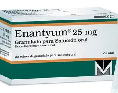 Envase de Enantyum 25 mg