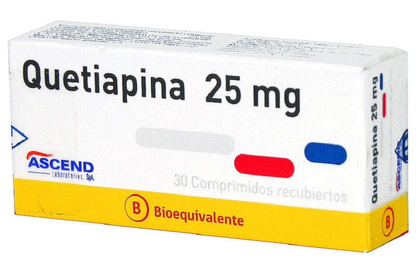 Envase de Quetiapina 25 mg