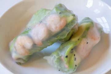 Rollitos vietnamitas con gambas
